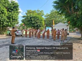 Pamong Kalurahan Ponjong Awali Minggu dengan Apel Pagi